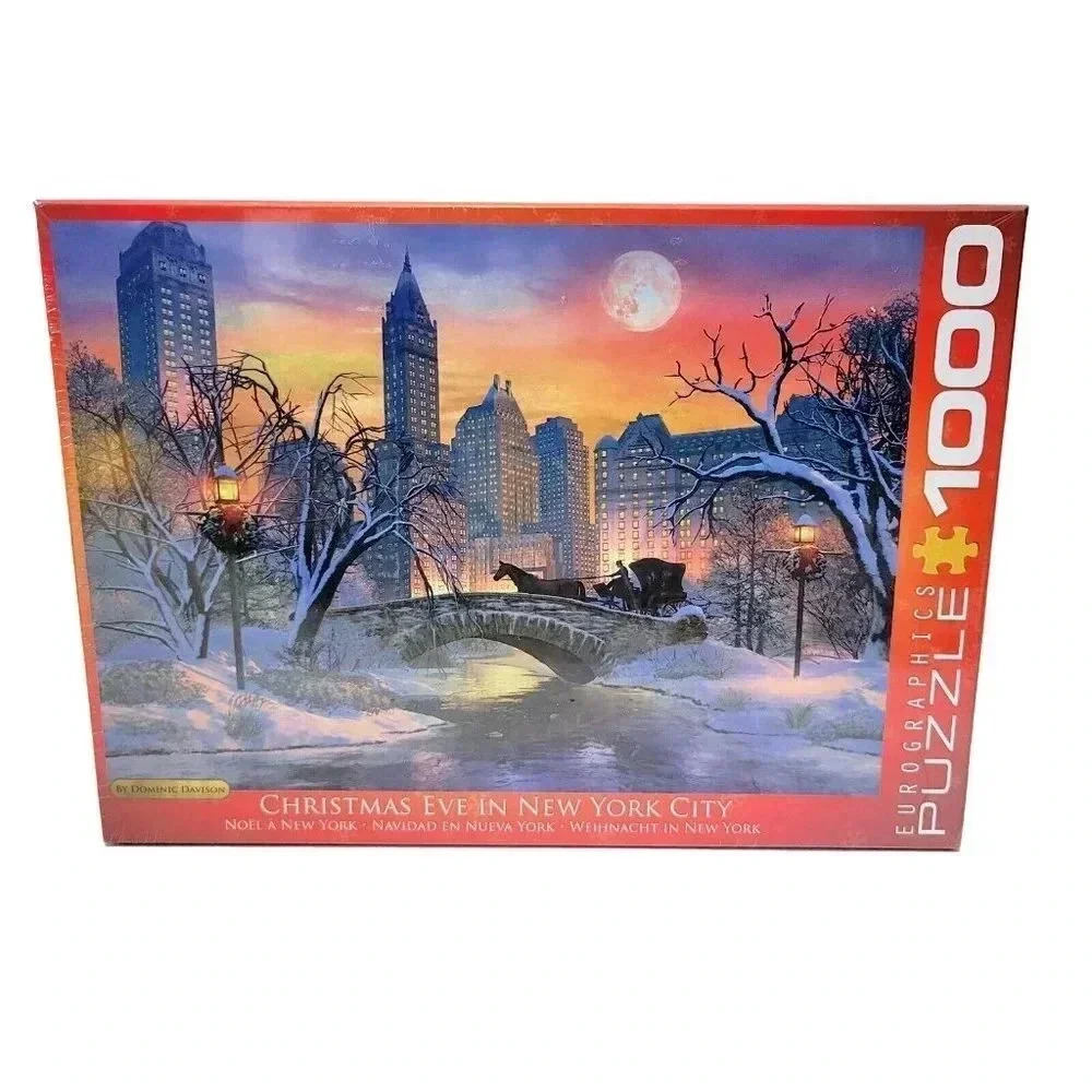 Dominic Davison 1000 Piece Puzzle NWT Christmas Eve in New York City